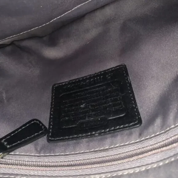 COACH Ashley Canvas Signature C Black 2way Handbag/Shoulder Bag EUC - Picture 12 of 12